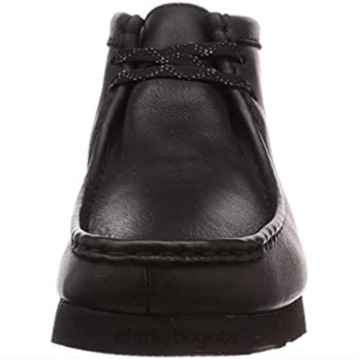 Clarks 0DX8L555 zapatos de vestir clarks originals wallabee gtx de cuero negro unisexo cuero negro