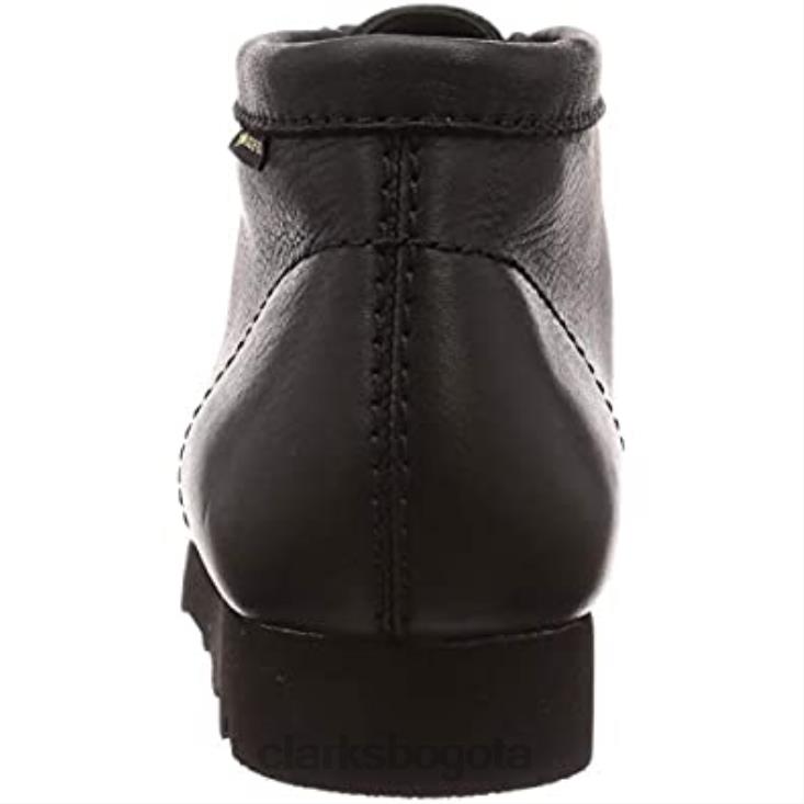 Clarks 0DX8L555 zapatos de vestir clarks originals wallabee gtx de cuero negro unisexo cuero negro
