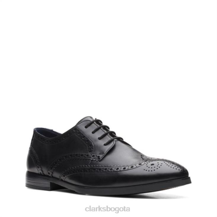 Clarks 0DX8L5550 bradish limit cuero negro clarks de cuero negro hombres cuero negro