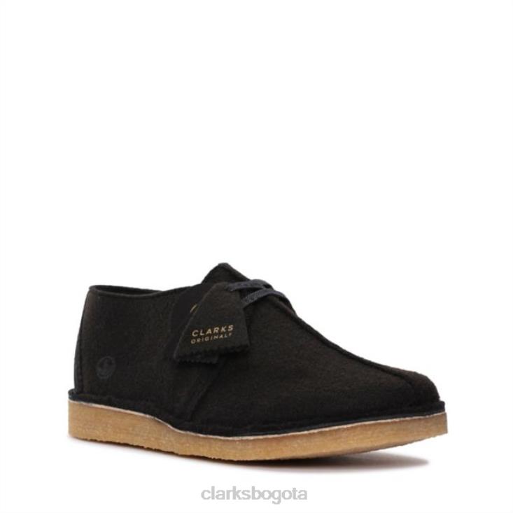Clarks 0DX8L5559 caminata por el desierto fieltro negro clarks fieltro negro hombres fieltro negro