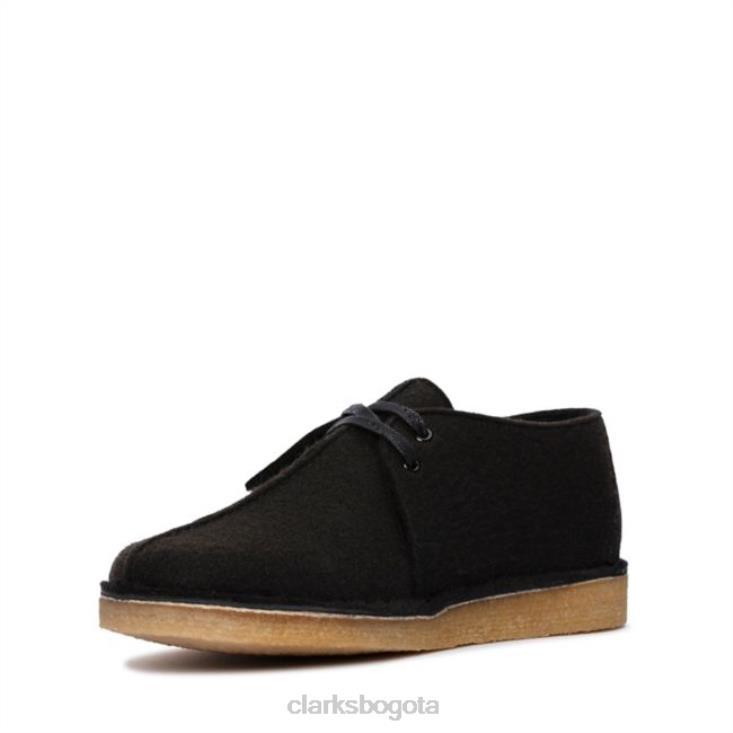 Clarks 0DX8L5559 caminata por el desierto fieltro negro clarks fieltro negro hombres fieltro negro