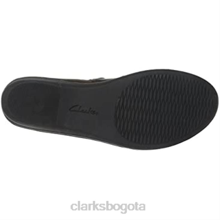 Clarks 0DX8L556 mocasines sin cordones everlay heidi de cuero marrón oscuro para mujer clarks mujer cuero marrón oscuro