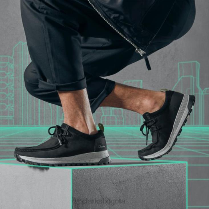 Clarks 0DX8L5566 atl trek wally nubuck negro nubuck negro clarks hombres nubuck negro