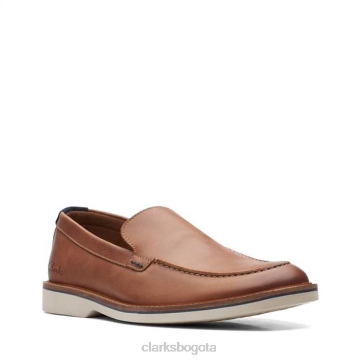 Clarks 0DX8L5570 clarks atticus lt edge cuero tostado oscuro cuero tostado oscuro unisexo cuero bronceado oscuro