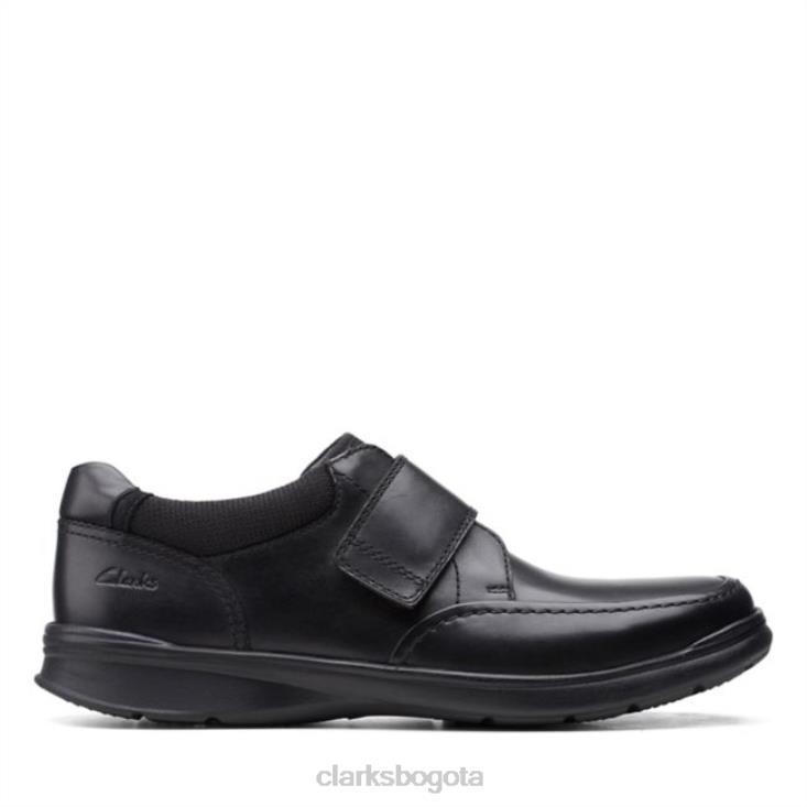 Clarks 0DX8L5571 correa de cuero liso negro clarks cotrell cuero liso negro hombres cuero liso negro