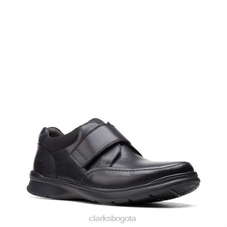 Clarks 0DX8L5571 correa de cuero liso negro clarks cotrell cuero liso negro hombres cuero liso negro