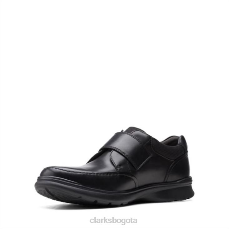 Clarks 0DX8L5571 correa de cuero liso negro clarks cotrell cuero liso negro hombres cuero liso negro