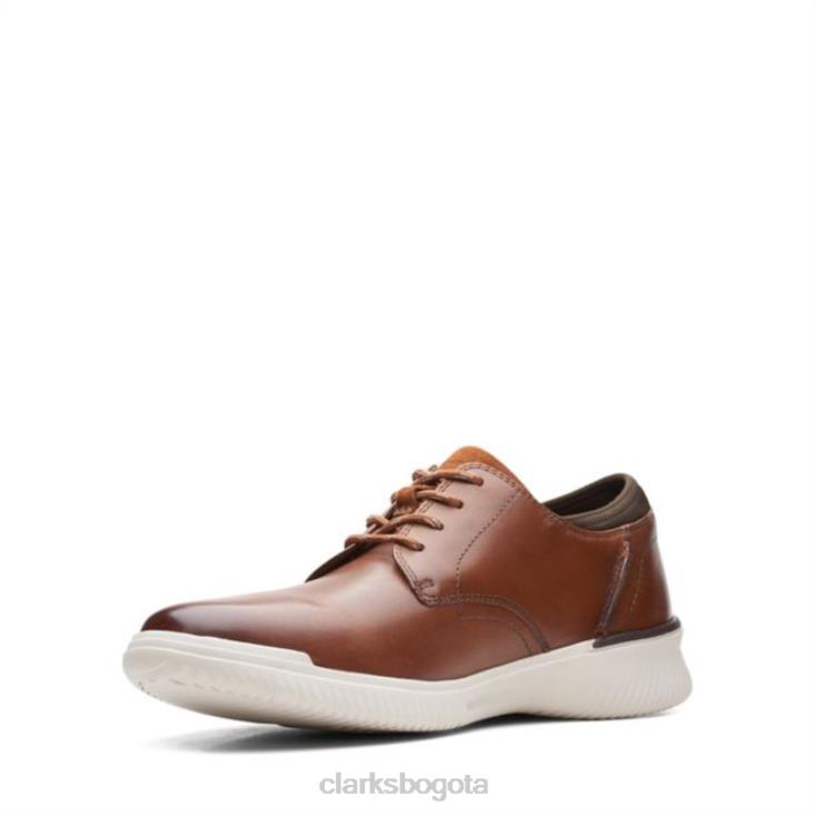 Clarks 0DX8L5572 donaway de cuero tostado oscuro liso clarks de cuero tostado oscuro hombres cuero bronceado oscuro