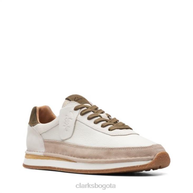 Clarks 0DX8L5586 Clarks Craft Run Lace combinado blanco roto combinado blanco roto hombres combinado blanco roto