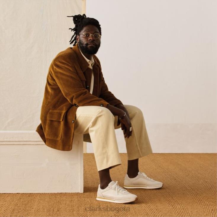 Clarks 0DX8L5590 craft run encaje blanco combi blanco combi clarks hombres combinación blanca