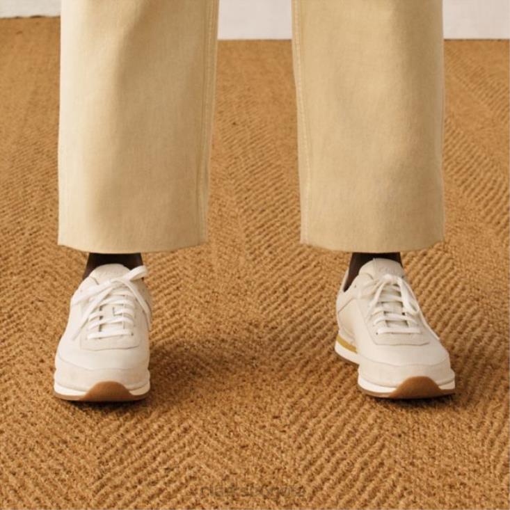 Clarks 0DX8L5590 craft run encaje blanco combi blanco combi clarks hombres combinación blanca