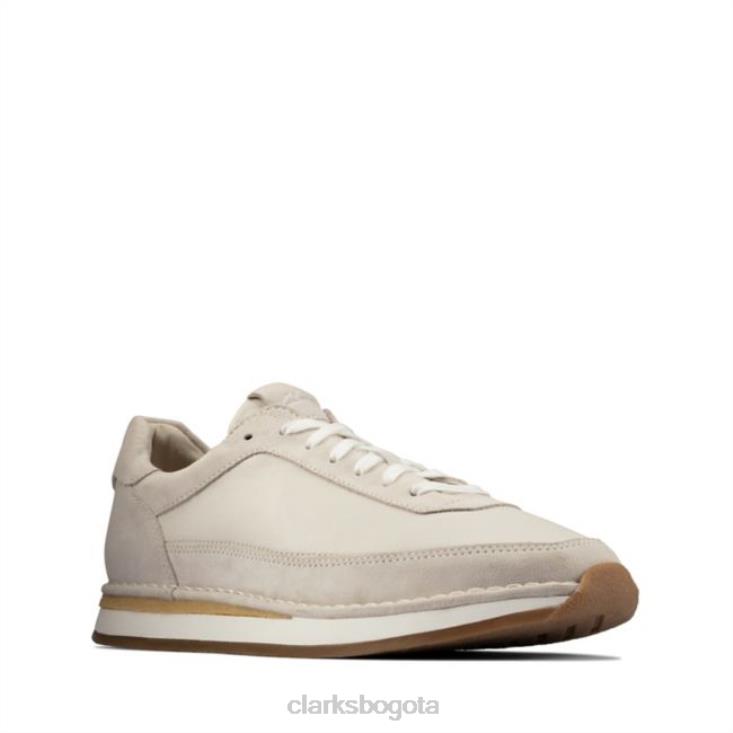 Clarks 0DX8L5590 craft run encaje blanco combi blanco combi clarks hombres combinación blanca