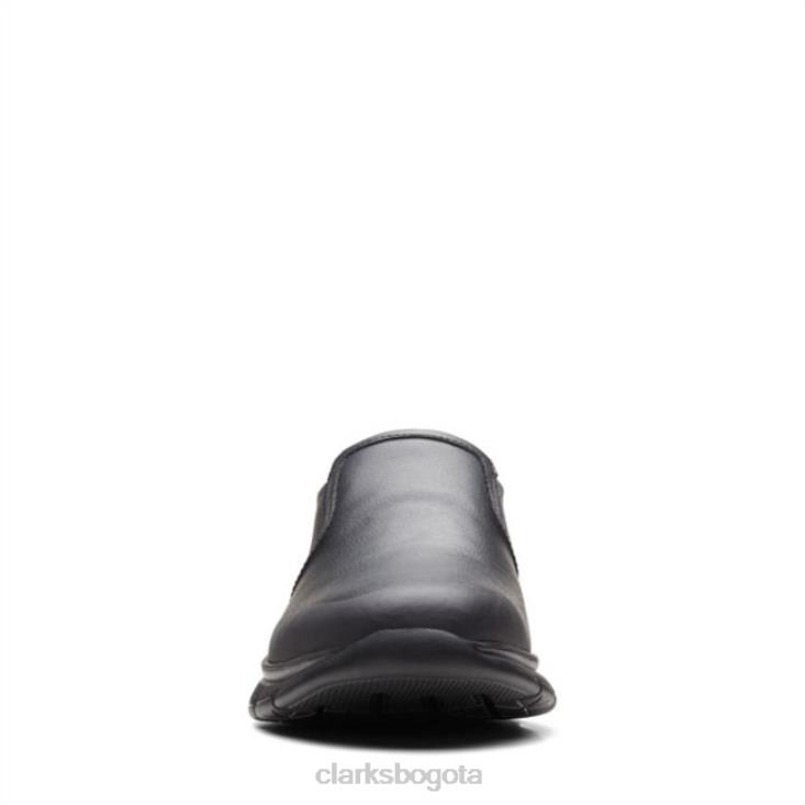 Clarks 0DX8L5596 clarks de cuero negro lt slip de cuero negro hombres cuero negro