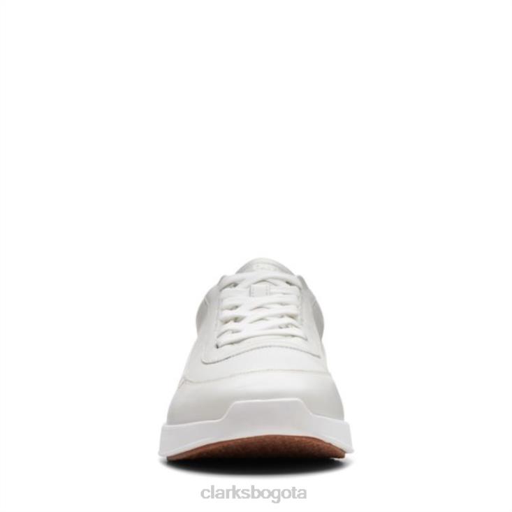 Clarks 0DX8L5598 race lite encaje cuero blanco clarks de cuero blanco hombres cuero blanco