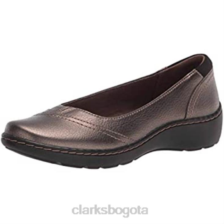 Clarks 0DX8L560 Bailarinas clarks cora eliza de mujer en material sintético metalizado mujer sintético metálico