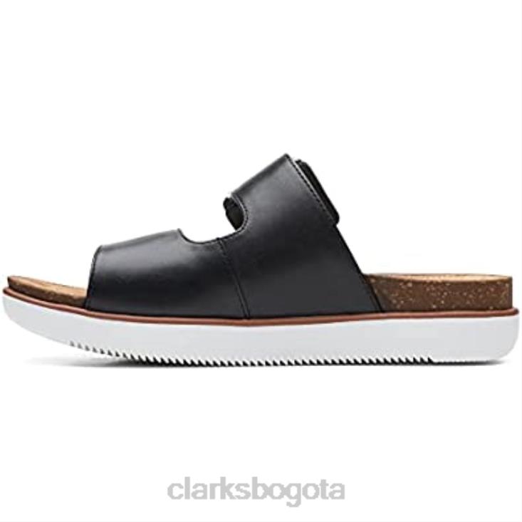 Clarks 0DX8L562 Sandalias Clarks Elayne Easy Slide para mujer en negro mujer negro
