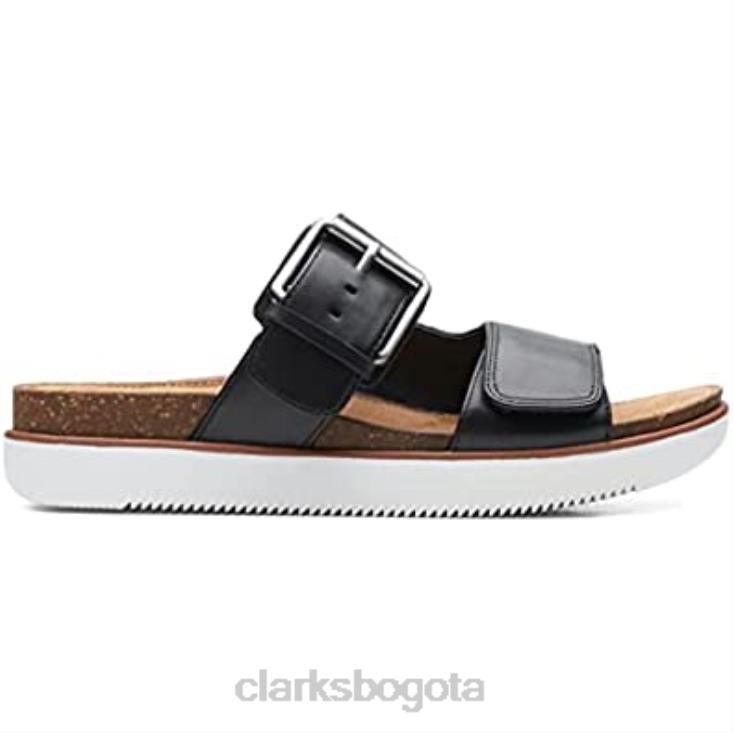 Clarks 0DX8L562 Sandalias Clarks Elayne Easy Slide para mujer en negro mujer negro