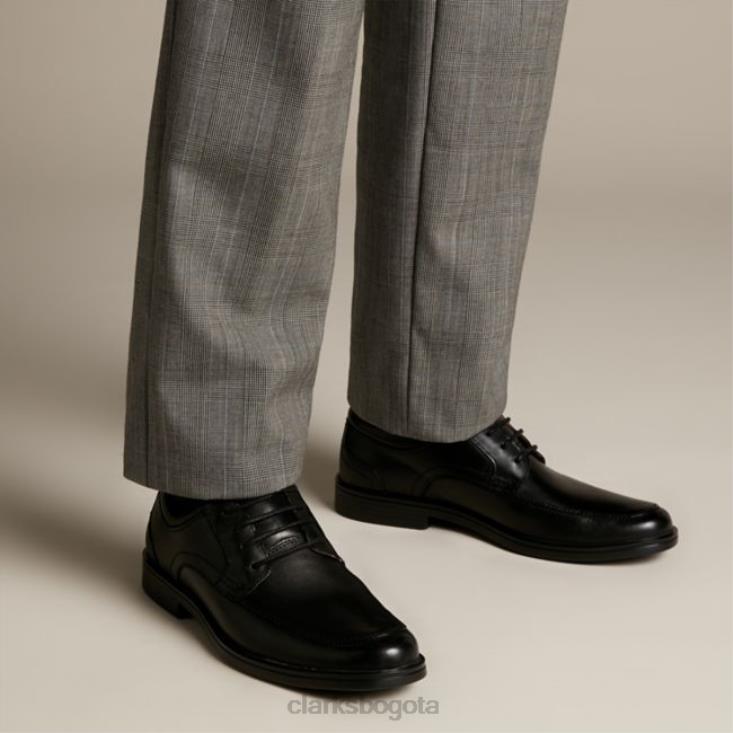 Clarks 0DX8L5623 un aldric park cuero negro clarks cuero negro hombres cuero negro