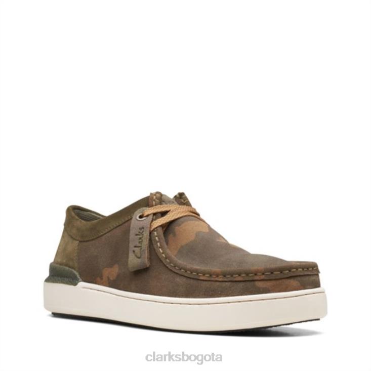 Clarks 0DX8L5625 clarks combi oliva oscuro court lite wally combi oliva oscuro hombres combinación oliva oscuro