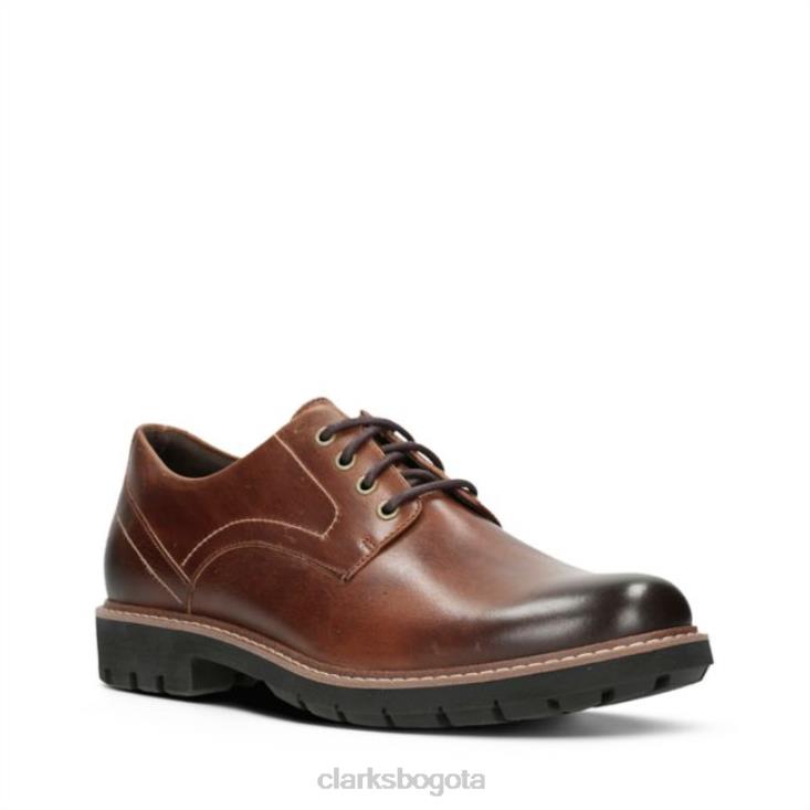 Clarks 0DX8L5628 Batcombe Hall de cuero color canela oscuro Clarks de cuero color canela oscuro hombres cuero bronceado oscuro