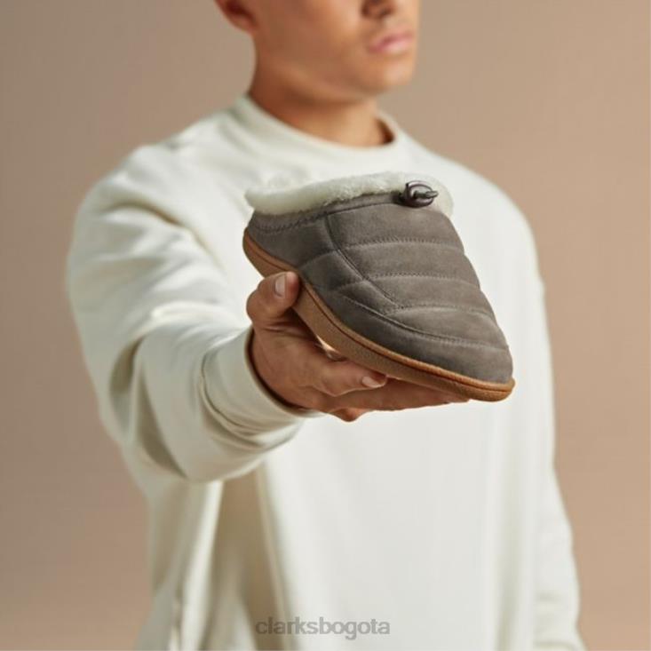 Clarks 0DX8L5643 mula clarks pilton ante piedra ante piedra hombres gamuza piedra