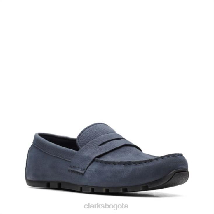 Clarks 0DX8L5644 nubuck azul marino oswick bar nubuck azul marino clarks hombres nubuck azul marino