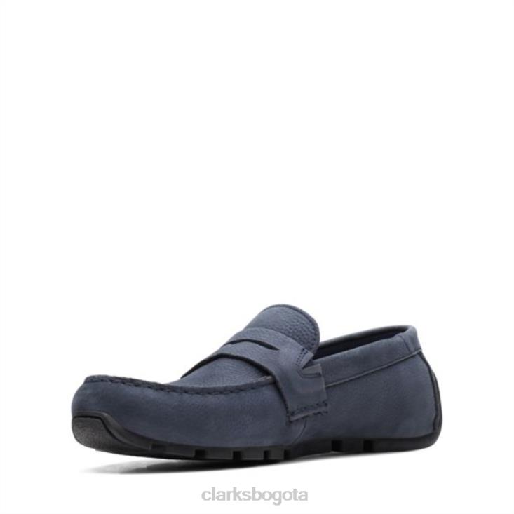 Clarks 0DX8L5644 nubuck azul marino oswick bar nubuck azul marino clarks hombres nubuck azul marino