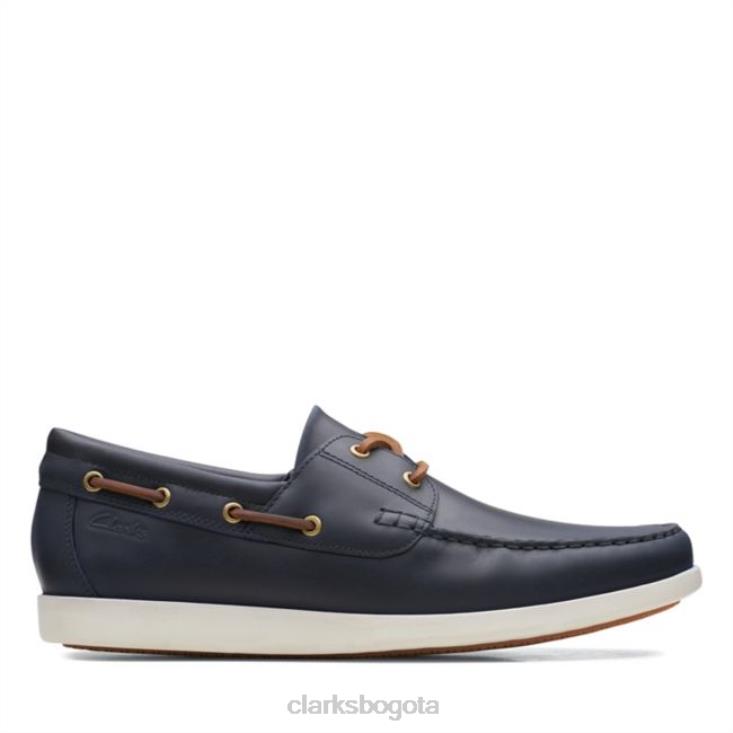 Clarks 0DX8L5645 ferius Coast cuero azul oscuro clarks cuero azul oscuro unisexo cuero azul oscuro