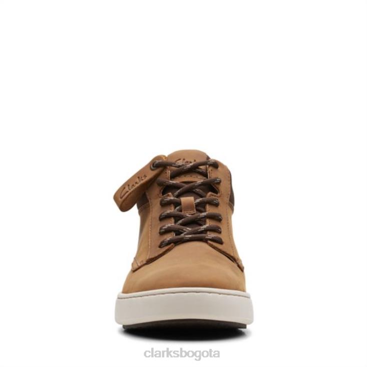 Clarks 0DX8L5655 clarks court lite mid light tan hombres bronceado suave
