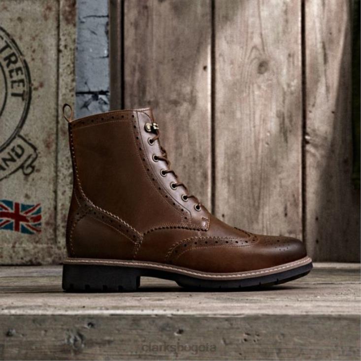 Clarks 0DX8L5660 Batcombe Lord de cuero tostado oscuro Clarks de cuero tostado oscuro hombres cuero bronceado oscuro