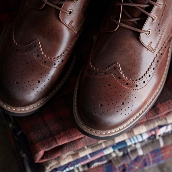 Clarks 0DX8L5660 Batcombe Lord de cuero tostado oscuro Clarks de cuero tostado oscuro hombres cuero bronceado oscuro
