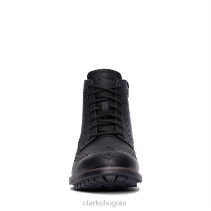 Clarks 0DX8L5662 westcombe limit cuero con forro cálido negro clarks de cuero con forro cálido negro hombres cuero negro cálido