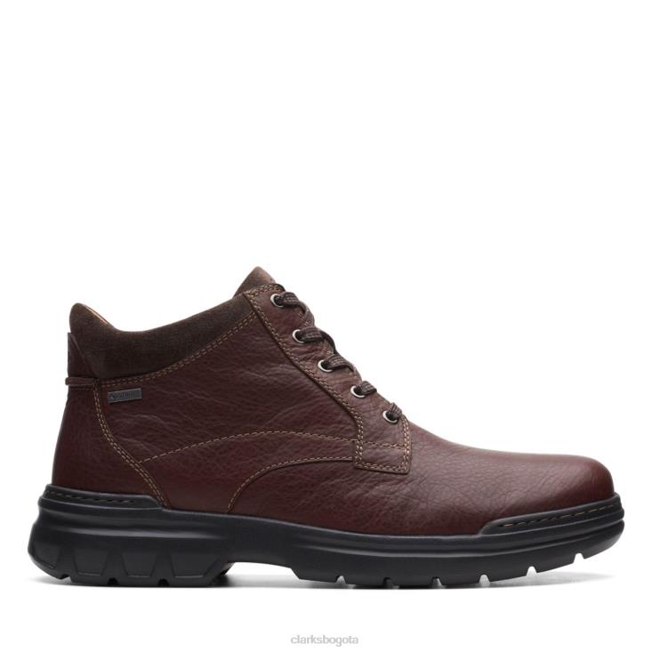 Clarks 0DX8L5667 cuero caoba ny clarks rockie 2 up gore-tex cuero caoba ny unisexo cuero caoba