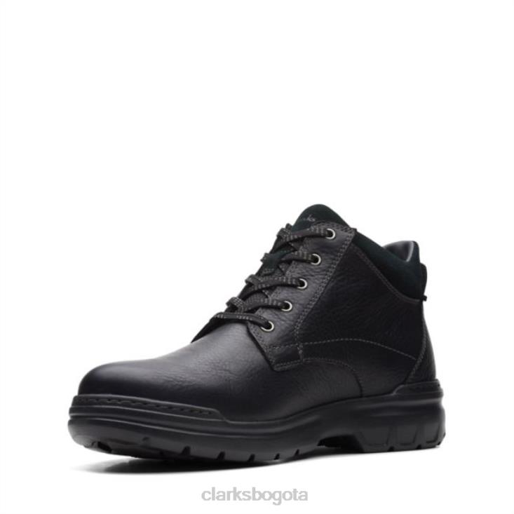 Clarks 0DX8L5668 rockie de cuero negro 2 up gore-tex clarks de cuero negro unisexo cuero negro