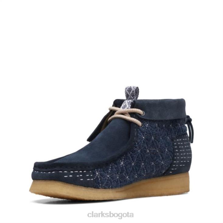 Clarks 0DX8L5683 bota clarks wallabee sashiko azul marino hombres sashiko azul marino