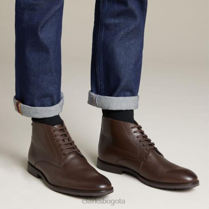 Clarks 0DX8L5688 cuero marrón oscuro clarks ronnie up gore-tex cuero marrón oscuro unisexo cuero marrón oscuro