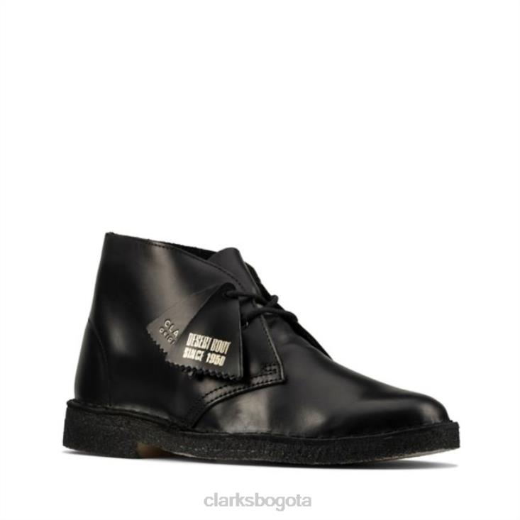 Clarks 0DX8L5692 bota safari negra pulida clarks negros pulidos hombres negro pulido