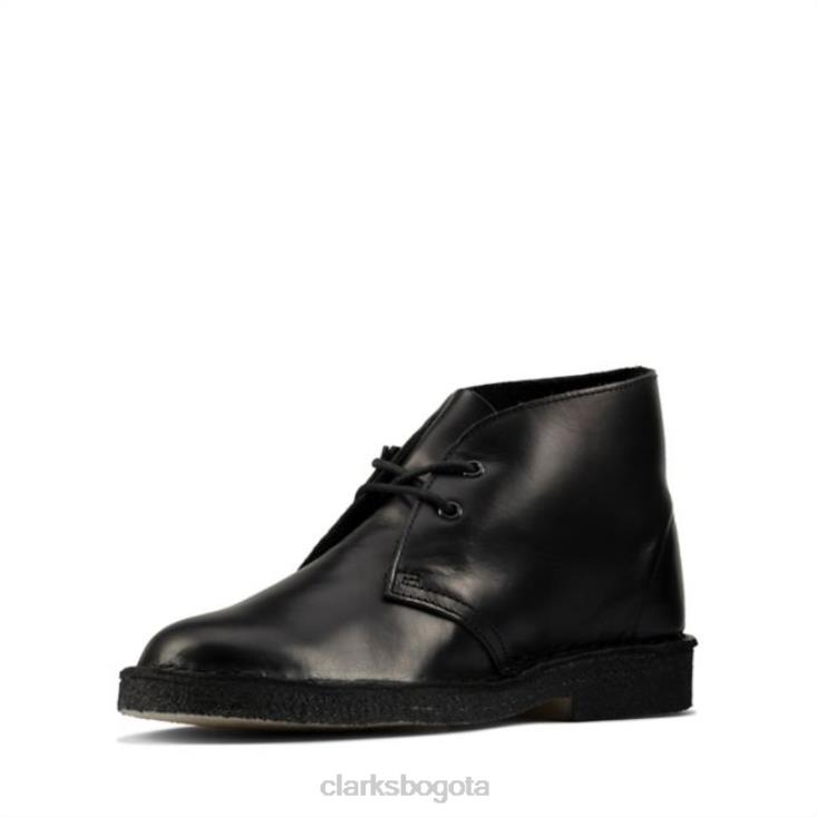 Clarks 0DX8L5692 bota safari negra pulida clarks negros pulidos hombres negro pulido