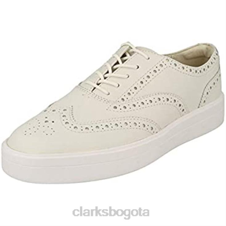 Clarks 0DX8L570 clarks hero brogue mujer blanco cuero blanco cuero blanco mujer cuero blanco