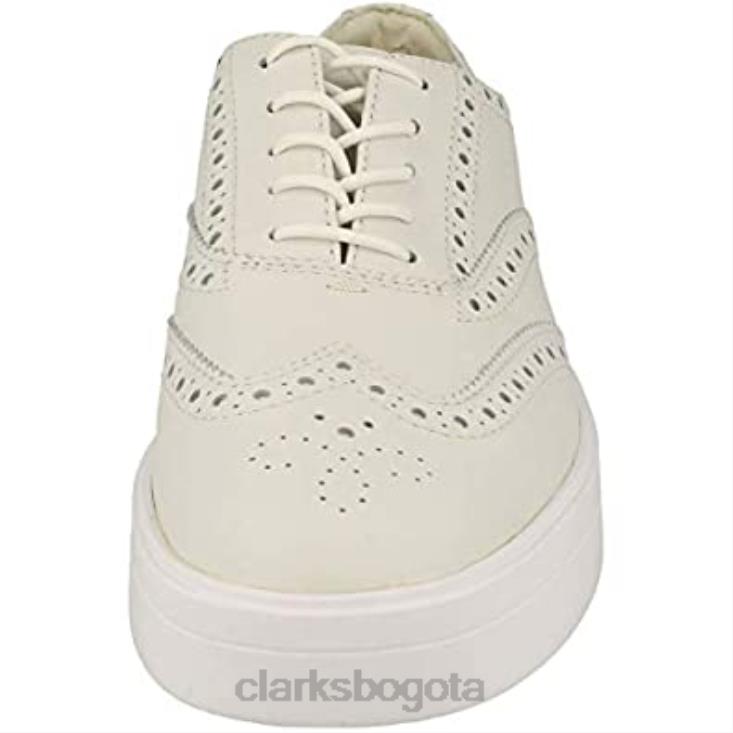 Clarks 0DX8L570 clarks hero brogue mujer blanco cuero blanco cuero blanco mujer cuero blanco