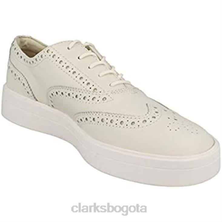 Clarks 0DX8L570 clarks hero brogue mujer blanco cuero blanco cuero blanco mujer cuero blanco