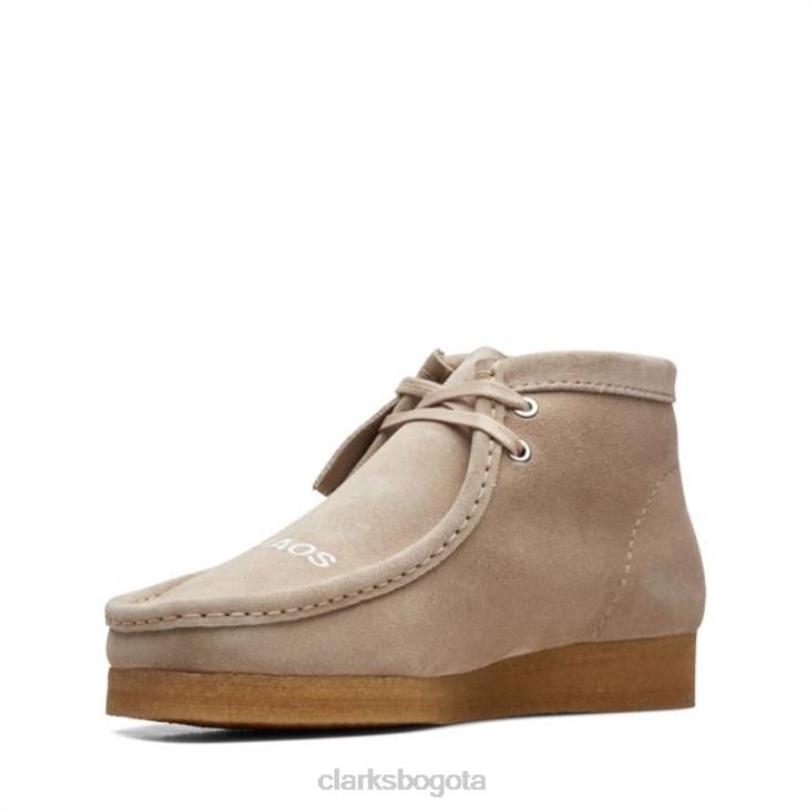 Clarks 0DX8L5700 Bota wallabee de ante beige Clarks de ante beige hombres gamuza beige