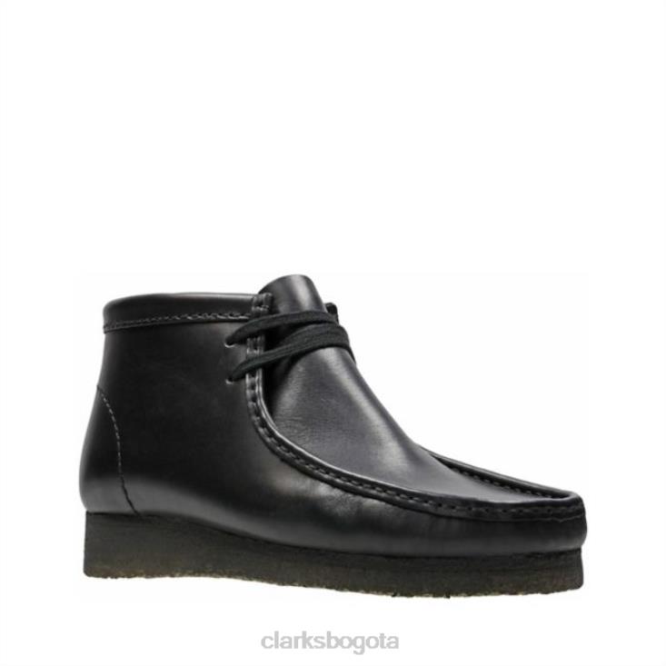 Clarks 0DX8L5707 Bota clarks wallabee de cuero negro cuero negro unisexo cuero negro