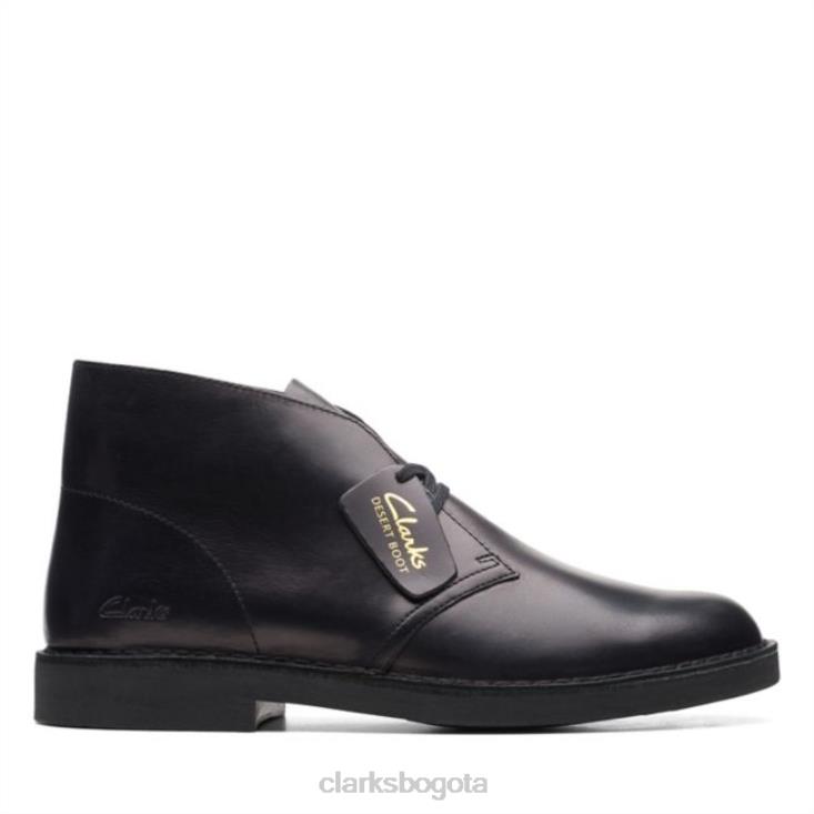 Clarks 0DX8L5716 bota safari de cuero negro 2 clarks de cuero negro hombres cuero negro