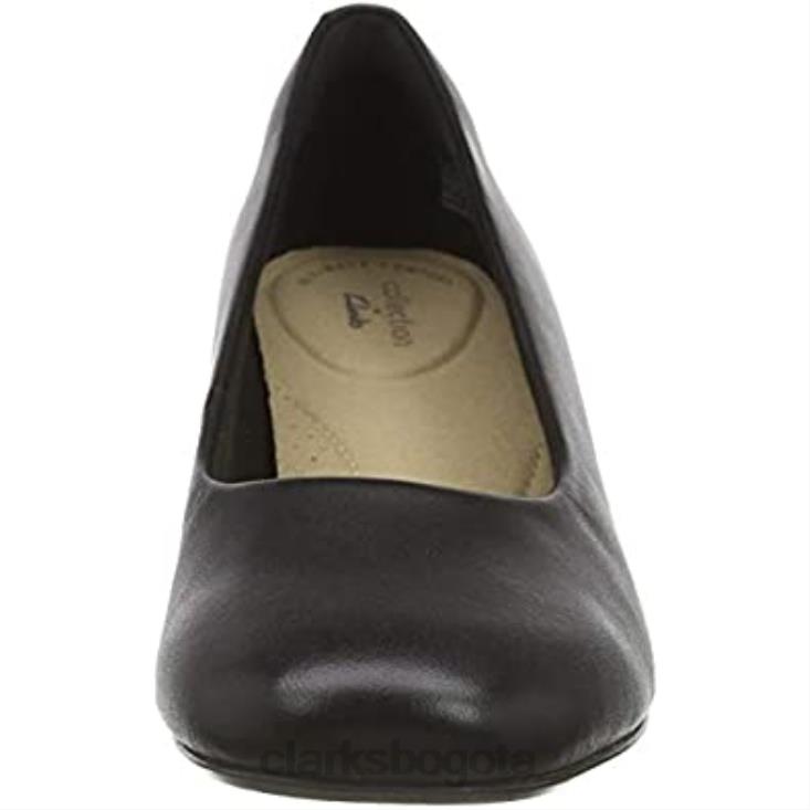 Clarks 0DX8L572 zapatos de tacón marilyn leah de cuero negro para mujer clarks mujer cuero negro