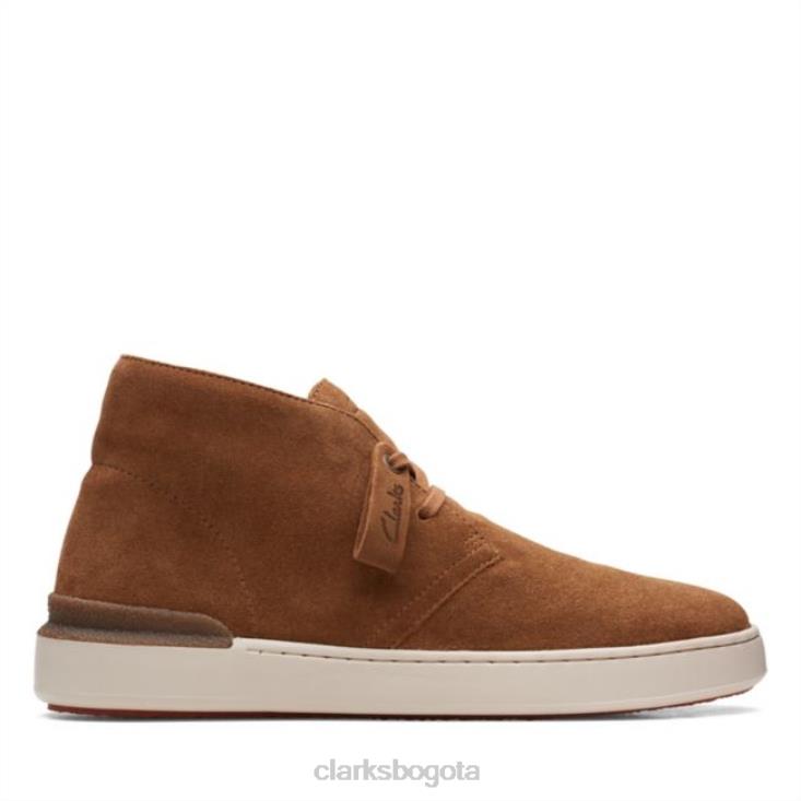 Clarks 0DX8L5720 bota desierto clarks court lite ante coñac ante coñac hombres gamuza coñac