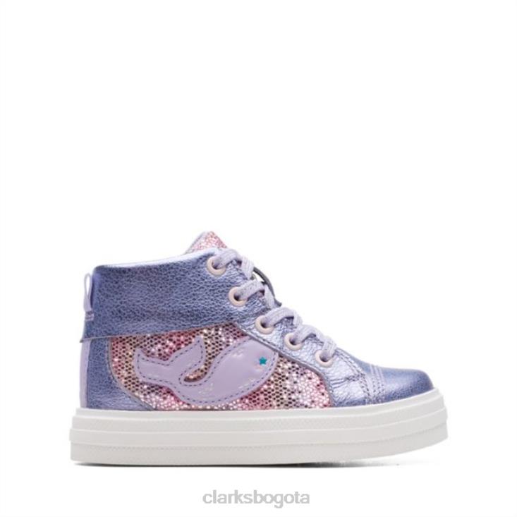 Clarks 0DX8L5725 nova city niño cuero lila clarks cuero lila niños cuero lila