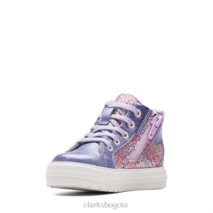 Clarks 0DX8L5725 nova city niño cuero lila clarks cuero lila niños cuero lila