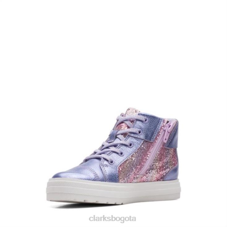 Clarks 0DX8L5726 nova city kid cuero lila clarks de cuero lila niños cuero lila