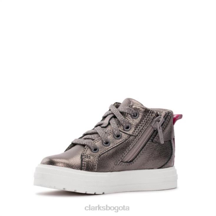 Clarks 0DX8L5727 nova city niño gun metal cuero clarks gun metal cuero unisexo cuero metalizado
